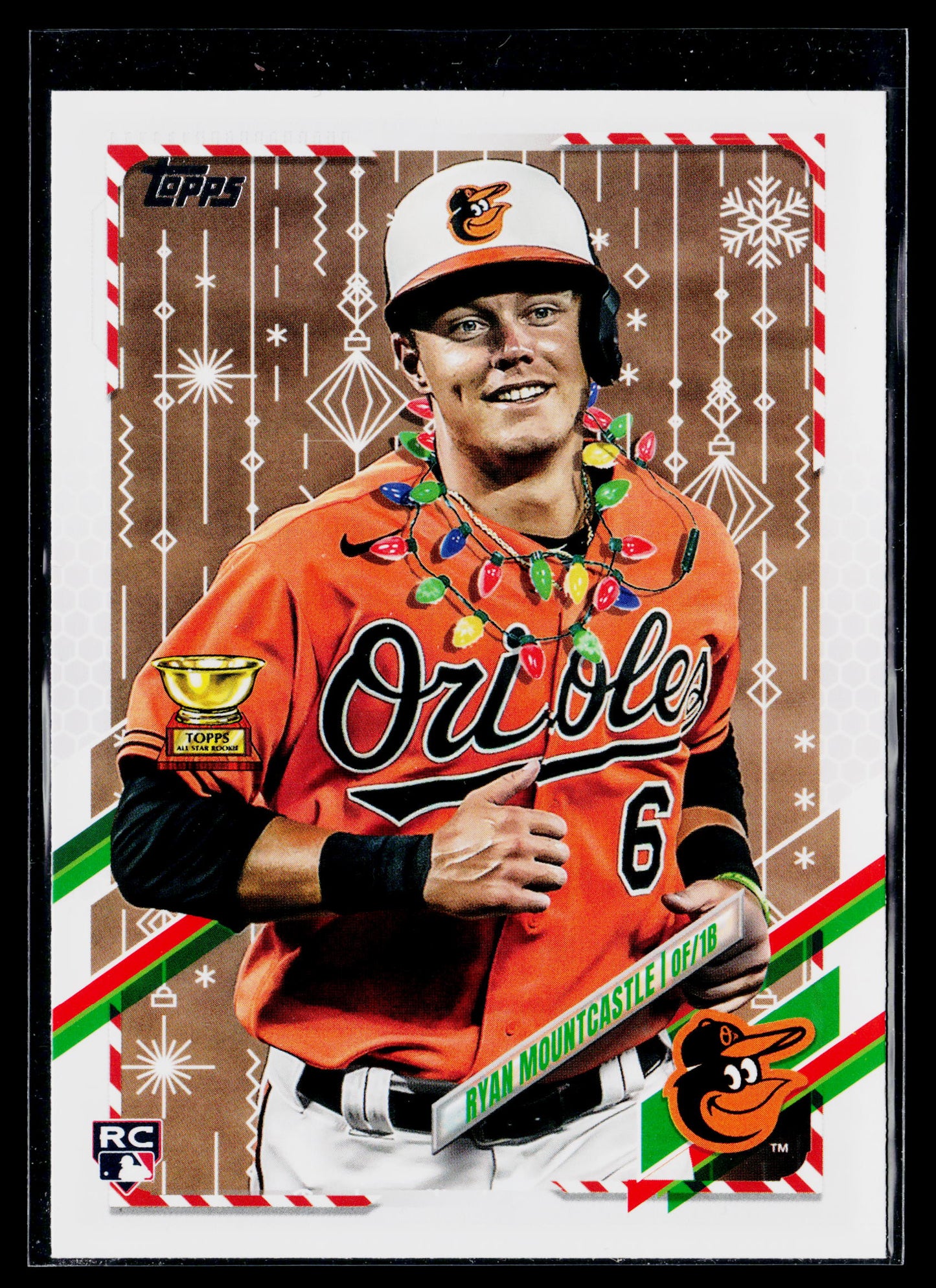 2021 Topps Holiday Ryan Mountcastle SP Christmas Lights Necklace #HW174b