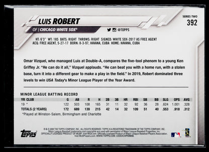 2020 Topps Luis Robert Rookie #392