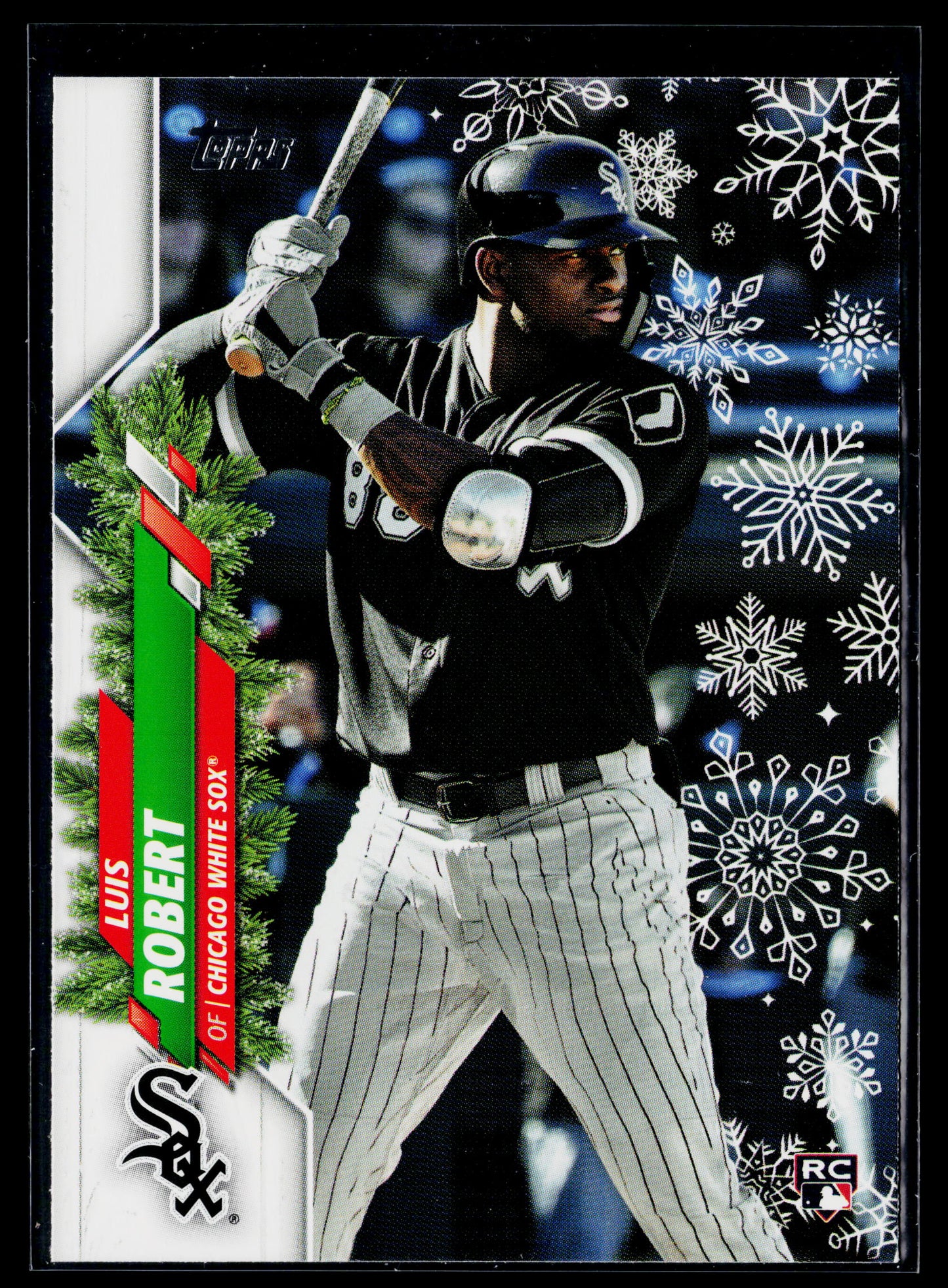2020 Topps Holiday Luis Robert Rookie : Candy Cane Bat #HW2a