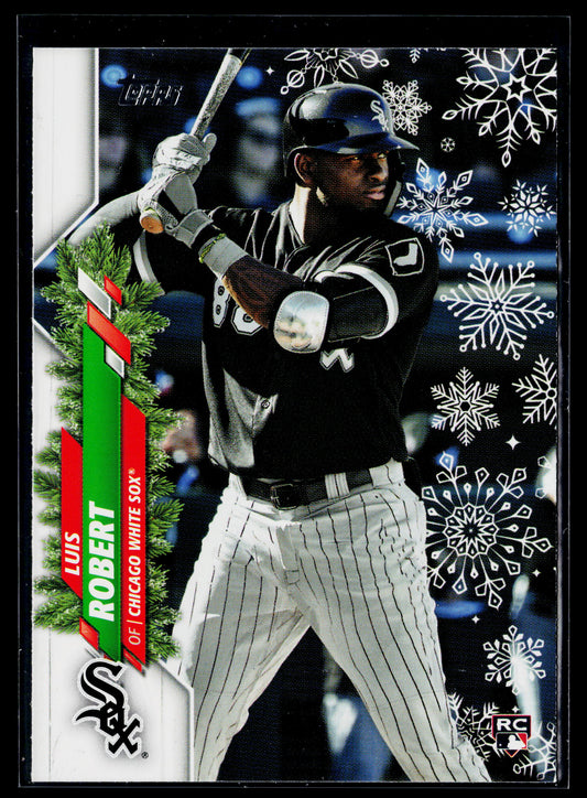 2020 Topps Holiday Luis Robert Rookie : Candy Cane Bat #HW2a