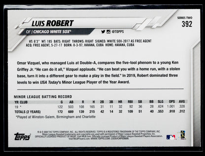 2020 Topps Luis Robert Rookie #392