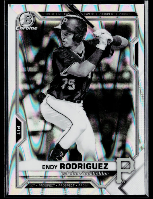2021 Bowman Draft Endy Rodriguez Chrome Black & White RayWave Refractor #BDC-168