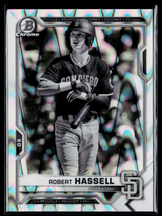 2021 Bowman Draft Robert Hassell Chrome Black & White RayWave Refractor #BDC-67