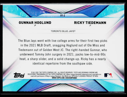 2021 Bowman Draft Gunnar Hoglund / Ricky Tiedemann Franchise Futures #FF-2