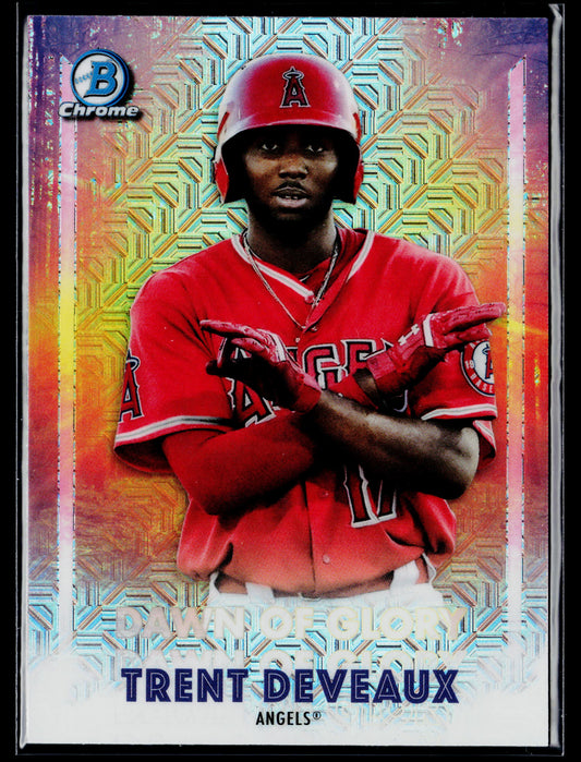 2021 Bowman Chrome Trent Deveaux Dawn of Glory Mojo Refractor #DG-14