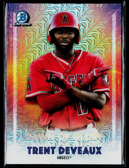 2021 Bowman Chrome Trent Deveaux Dawn of Glory Mojo Refractor #DG-14