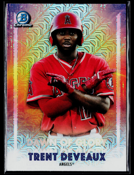 2021 Bowman Chrome Trent Deveaux Dawn of Glory Mojo Refractor #DG-14