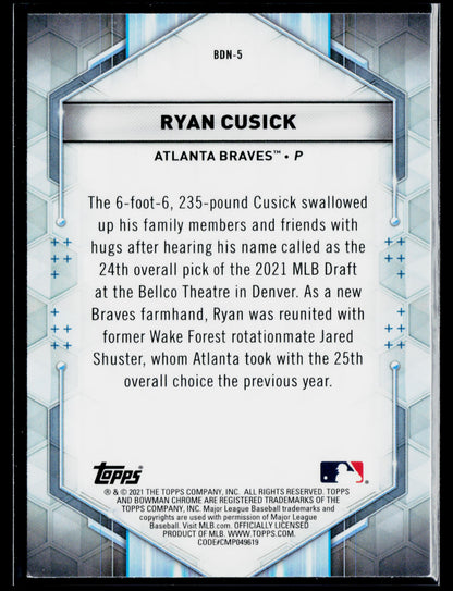 2021 Bowman Draft Ryan Cusick Bowman Draft Night #BDN-5