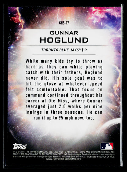 2021 Bowman Draft Gunnar Hoglund Genesis #GNS-17