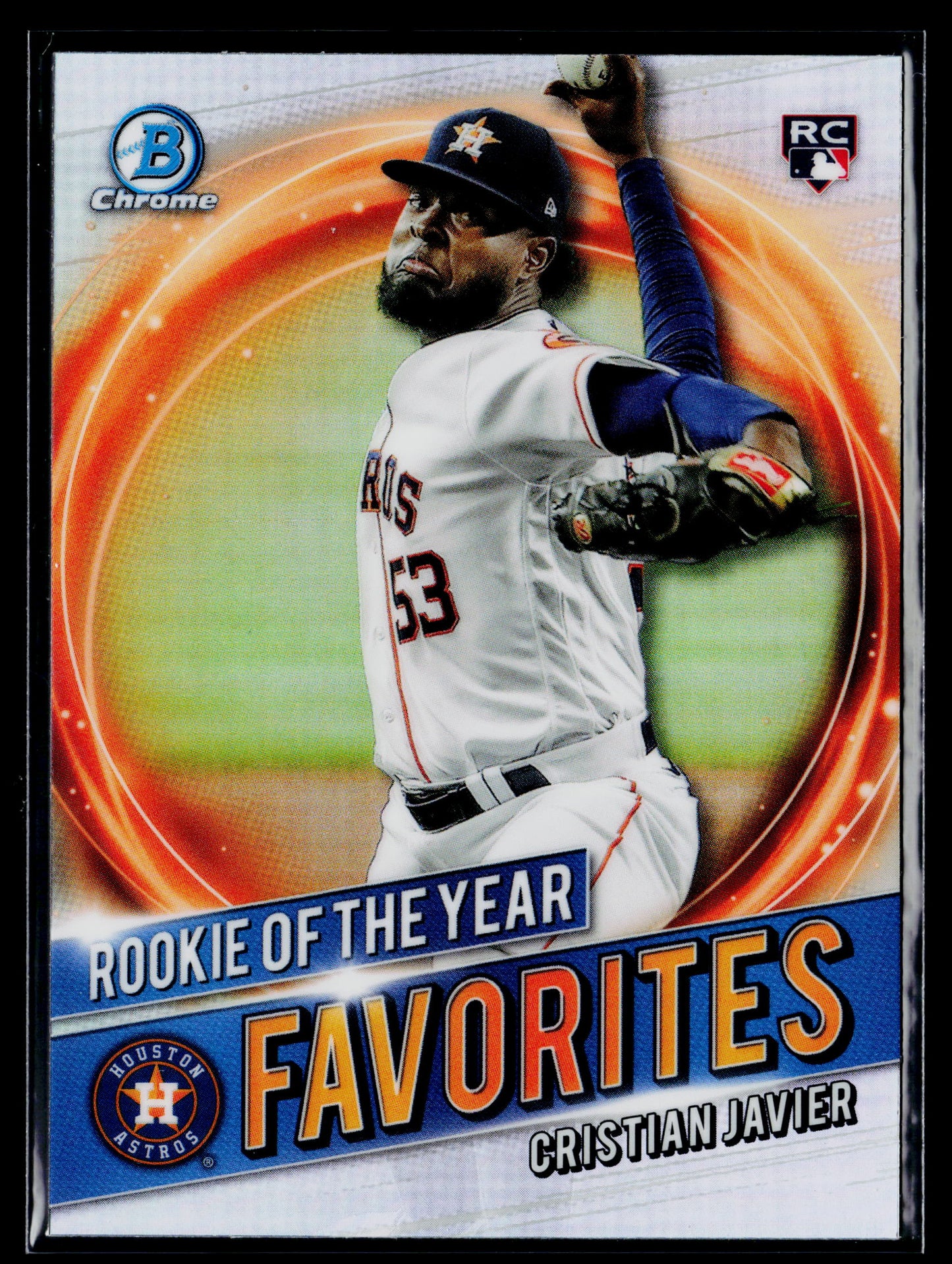 2021 Bowman Cristian Javier Chrome Rookie of the Year Favorites #RRY-CJ