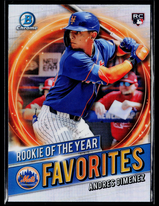 2021 Bowman Andres Gimenez Chrome Rookie of the Year Favorites #RRY-AG