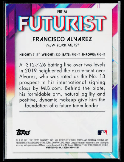 2021 Bowman Francisco Alvarez Chrome Futurist #FUT-FA