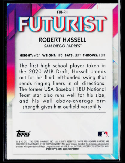2021 Bowman Robert Hassell Chrome Futurist #FUT-RH
