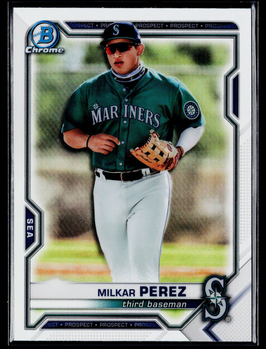 2021 Bowman Draft Milkar Perez Chrome Refractor #BDC-117