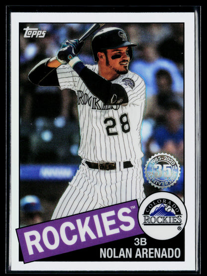2020 Topps Chrome Nolan Arenado 1985 Topps Baseball #85TC-24