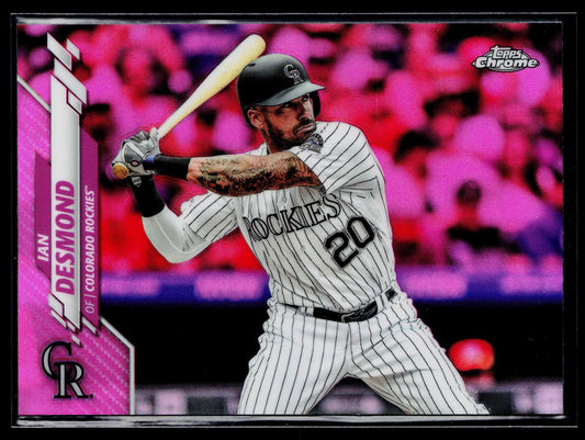 2020 Topps Chrome Ian Desmond Pink Refractor #36