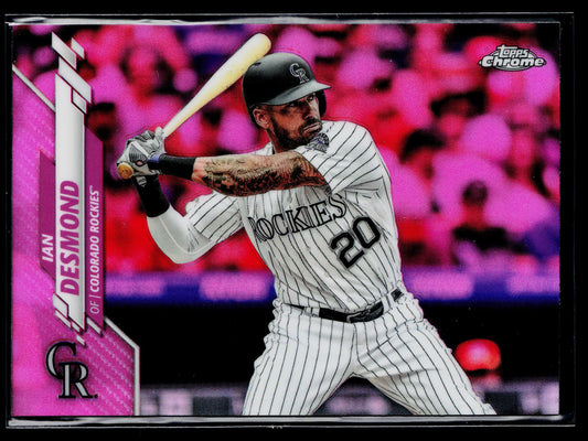 2020 Topps Chrome Ian Desmond Pink Refractor #36