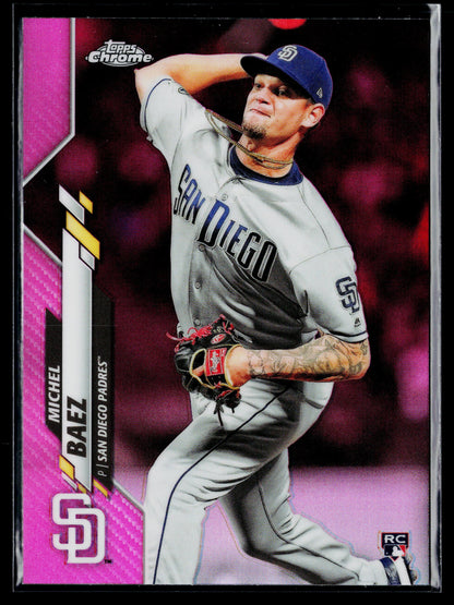2020 Topps Chrome Michel Baez Rookie Pink Refractor #187