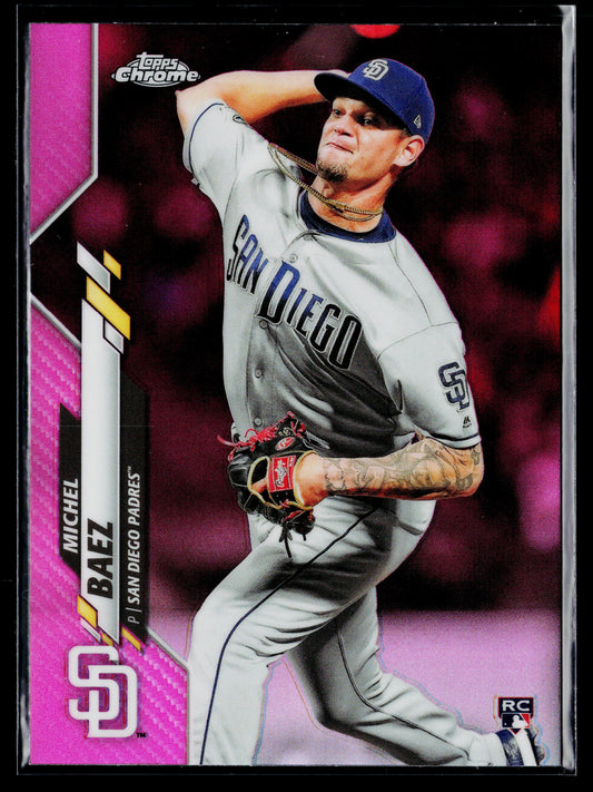 2020 Topps Chrome Michel Baez Rookie Pink Refractor #187