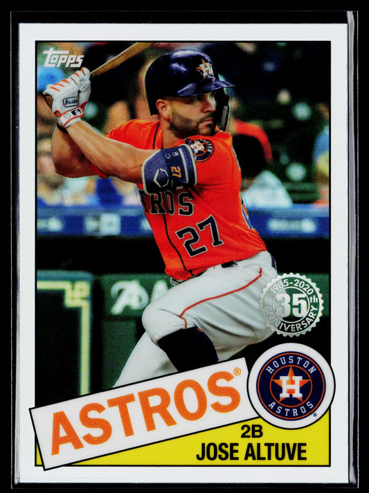 2020 Topps Chrome Jose Altuve 1985 Topps Baseball #85TC-19