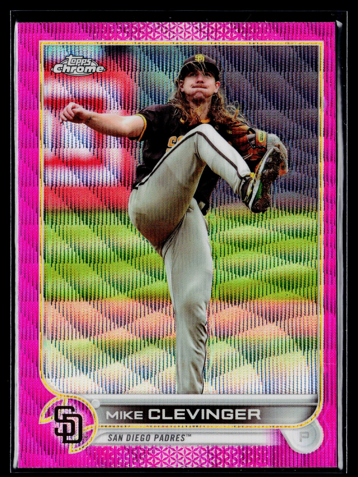 2022 Topps Chrome Update Mike Clevinger Pink Wave Refractor #USC71