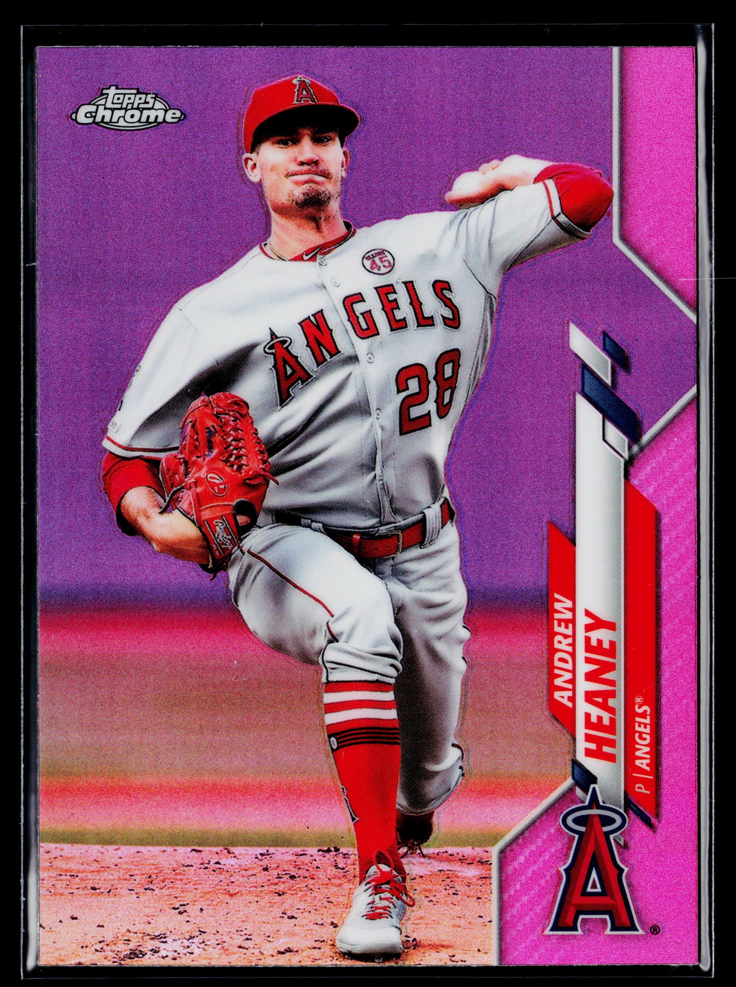 2020 Topps Chrome Andrew Heaney Pink Refractor #28