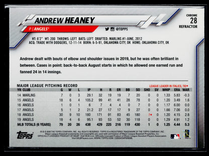 2020 Topps Chrome Andrew Heaney Refractor #28