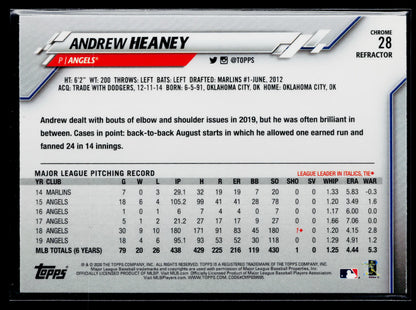 2020 Topps Chrome Andrew Heaney Sepia Refractor #28