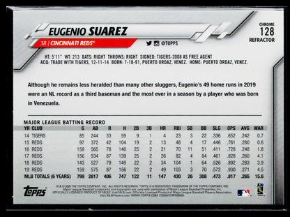 2020 Topps Chrome Eugenio Suarez Pink Refractor #128