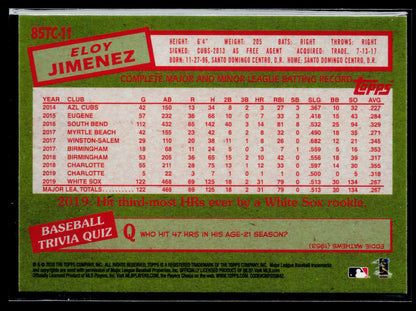 2020 Topps Chrome Eloy Jimenez 1985 Topps Baseball #85TC-11