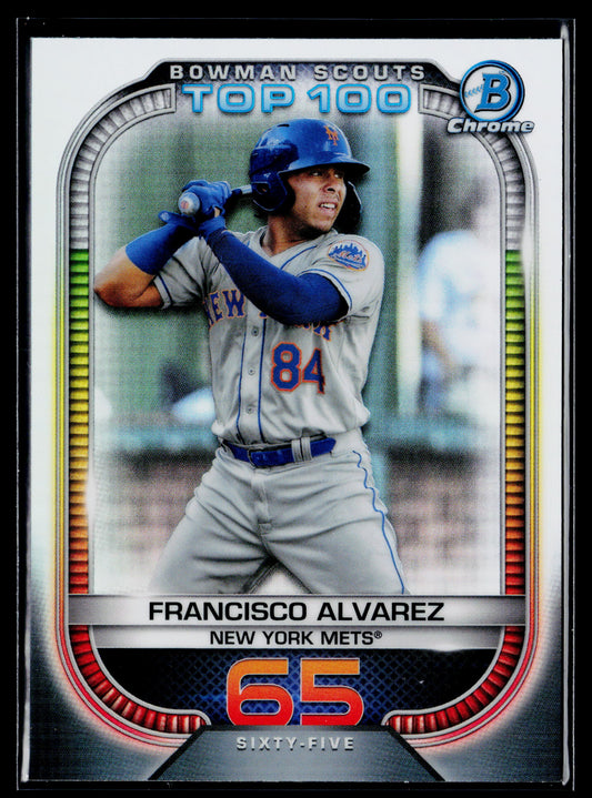 2021 Bowman Francisco Alvarez Chrome Bowman Scouts Top 100 #BTP-65