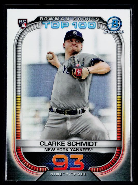 2021 Bowman Clarke Schmidt Chrome Bowman Scouts Top 100 #BTP-93