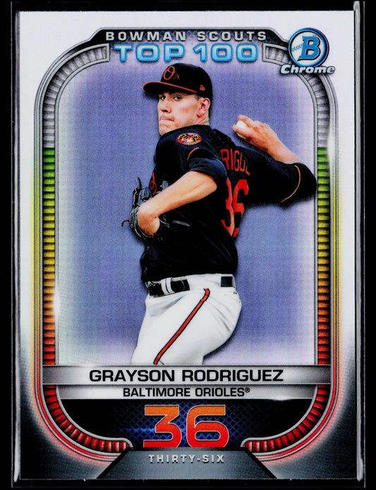 2021 Bowman Grayson Rodriguez Chrome Bowman Scouts Top 100 #BTP-36