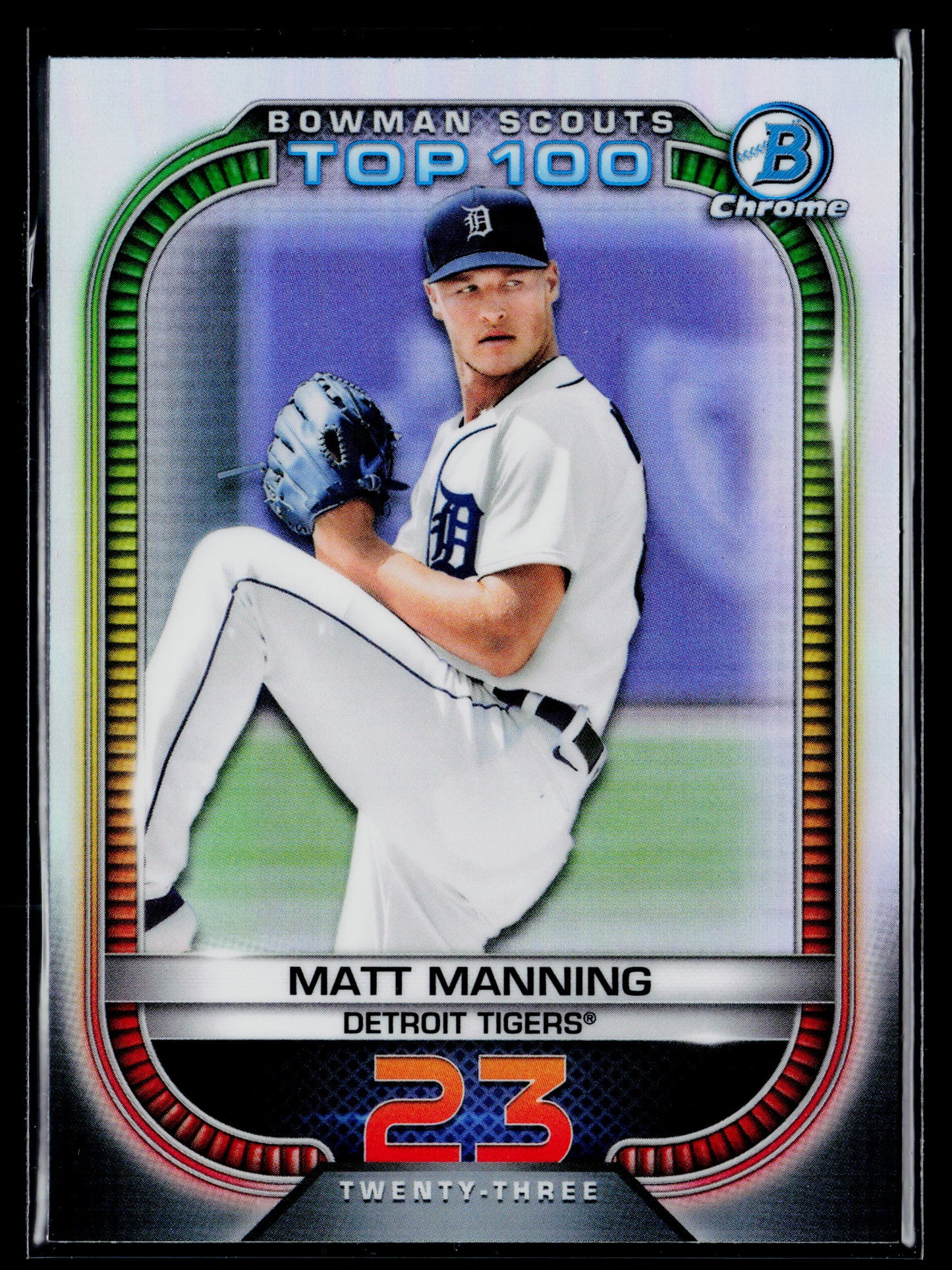 2021 Bowman Matt Manning Chrome Bowman Scouts Top 100 #BTP-23