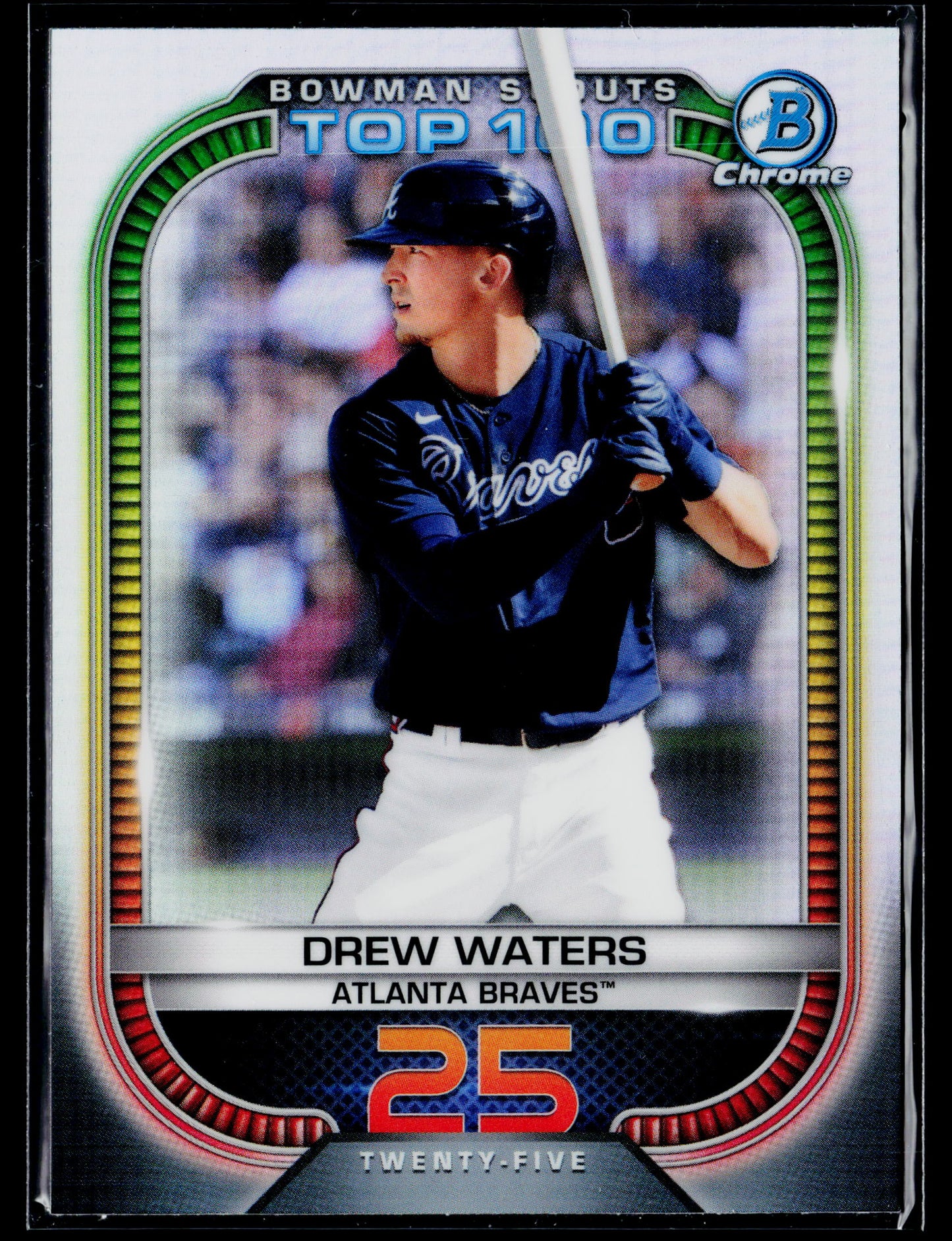2021 Bowman Drew Waters Chrome Bowman Scouts Top 100 #BTP-25