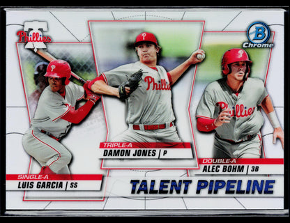 2020 Bowman Damon Jones / Alec Bohm / Luis Garcia Chrome Talent Pipeline #TP-PHI