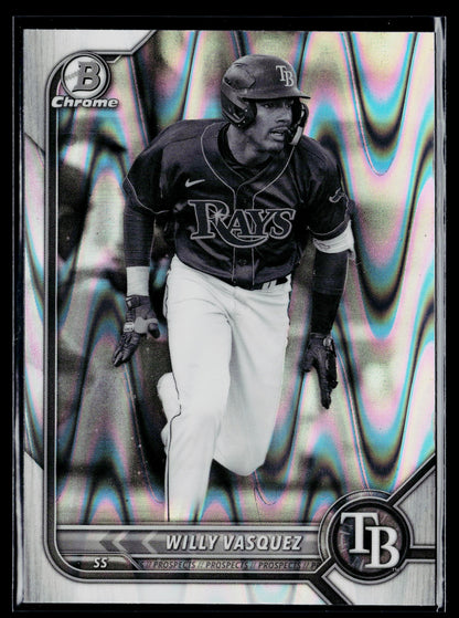 2022 Bowman Draft Willy Vasquez Chrome Black & White RayWave Refractor #BDC-40