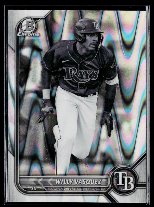 2022 Bowman Draft Willy Vasquez Chrome Black & White RayWave Refractor #BDC-40