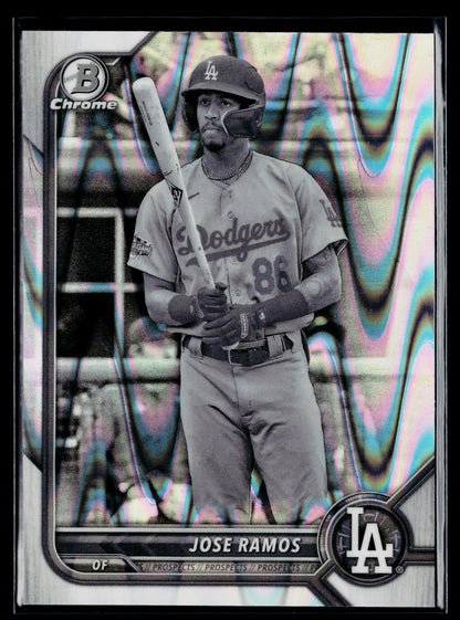 2022 Bowman Draft Jose Ramos Chrome Black & White RayWave Refractor #BDC-102