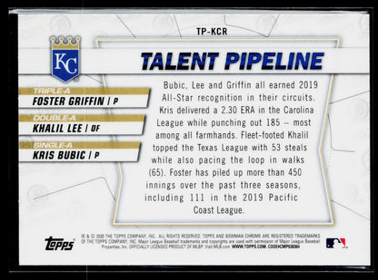 2020 Bowman Foster Griffin / Khalil Lee / Kris Bubic Talent Pipeline #TP-KCR