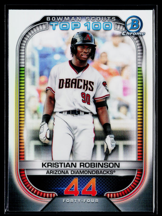 2021 Bowman Kristian Robinson Chrome Bowman Scouts Top 100 #BTP-44