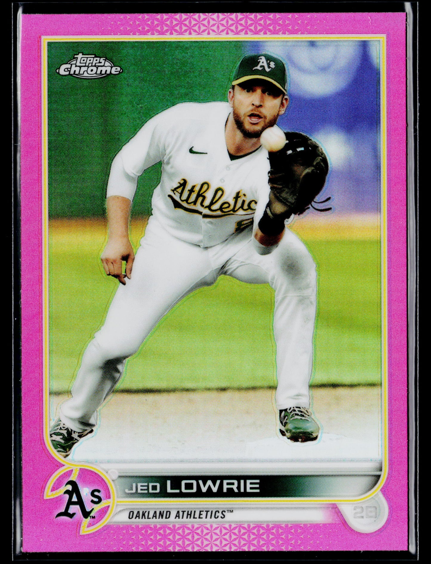 2022 Topps Chrome Jed Lowrie Pink #140
