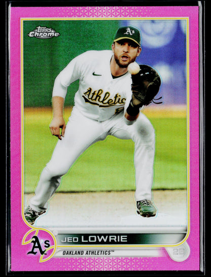 2022 Topps Chrome Jed Lowrie Pink #140