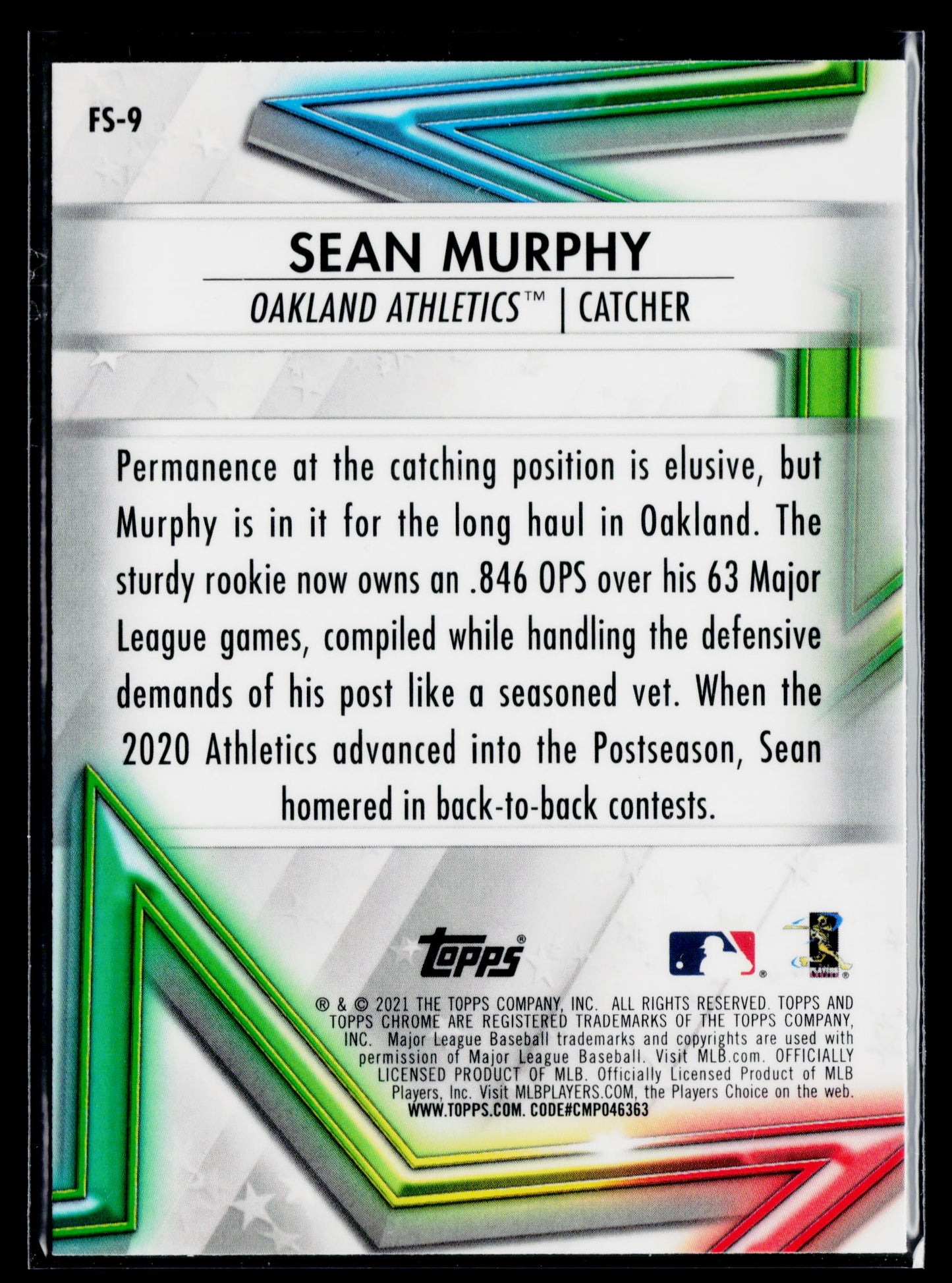 2021 Topps Chrome Sean Murphy Future Stars #FS-9