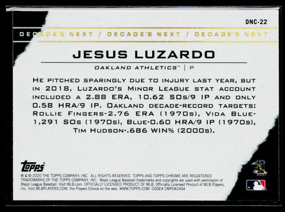 2020 Topps Chrome Update Jesus Luzardo Decade's Next #DNC-22