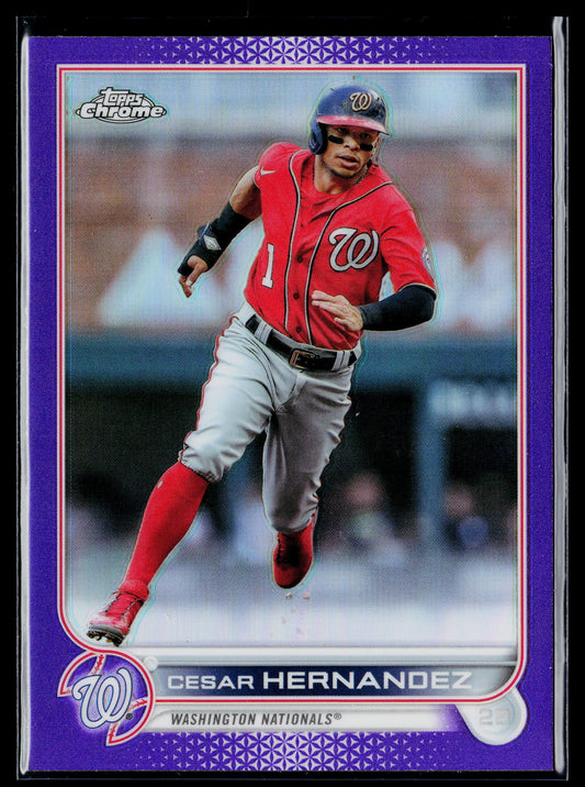 2022 Topps Chrome Update Cesar Hernandez Purple Refractor #USC88