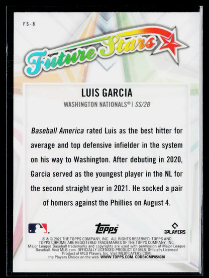 2022 Topps Chrome Luis Garcia Future Stars #FS-8