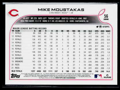 2022 Topps Chrome Mike Moustakas Sepia #56