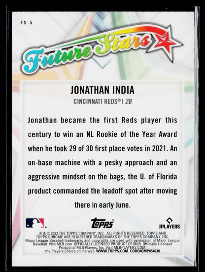 2022 Topps Chrome Jonathan India Future Stars #FS-5