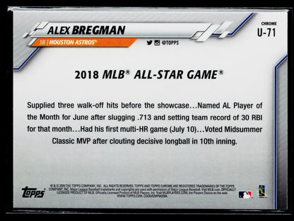2020 Topps Chrome Update Alex Bregman Pink #U-71